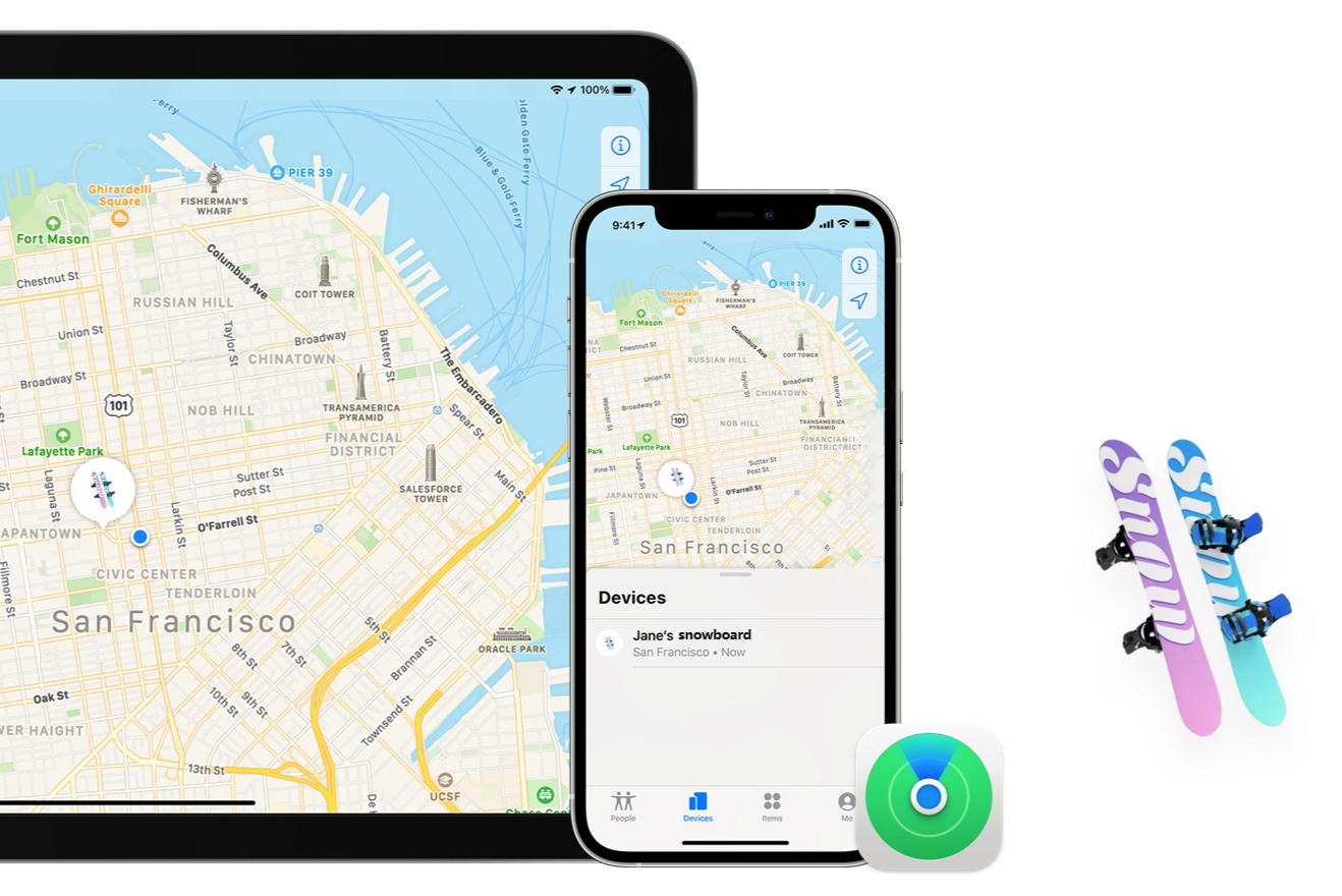 find my滑雪板|苹果find my技术与滑雪板结合，智能防丢，全球定位