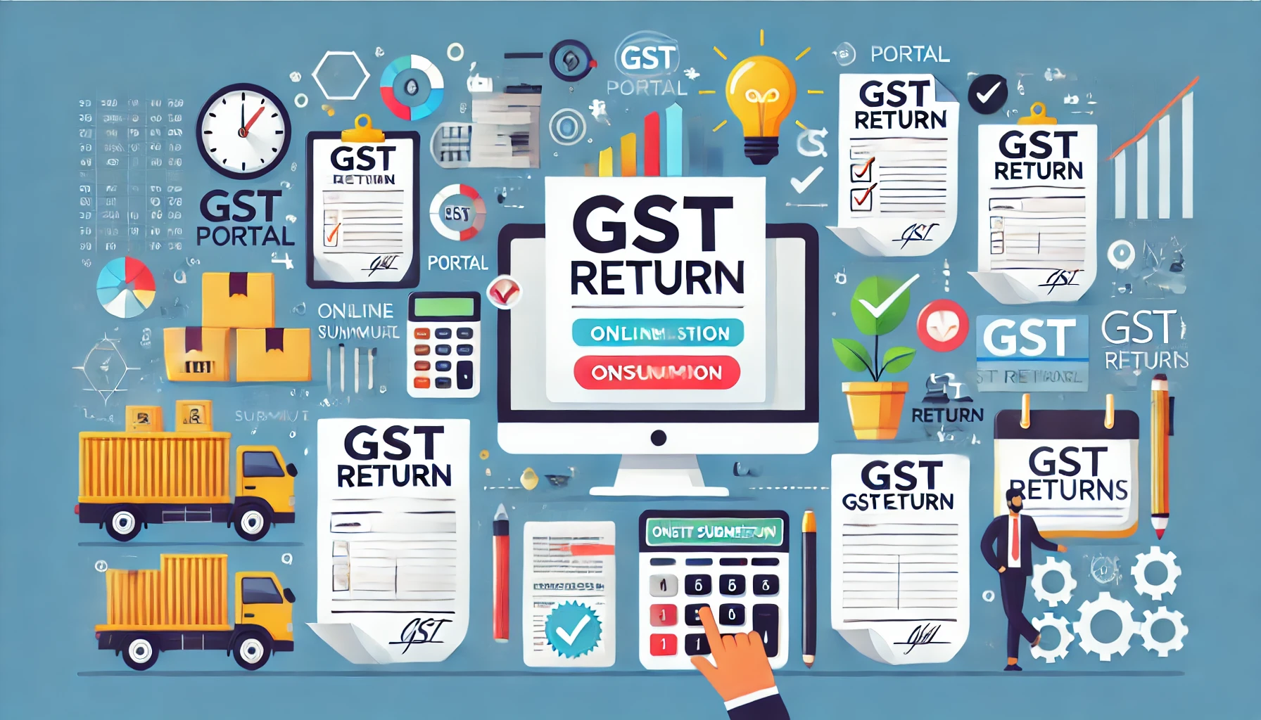 Infographic showing types of GST returns in India