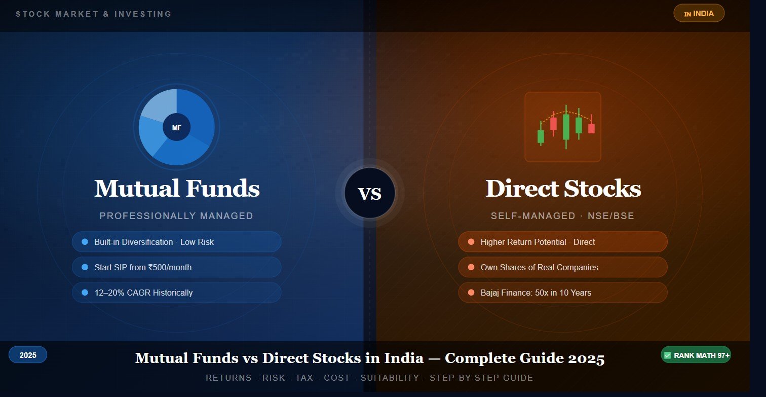 Mutual Funds vs Direct Stocks in India