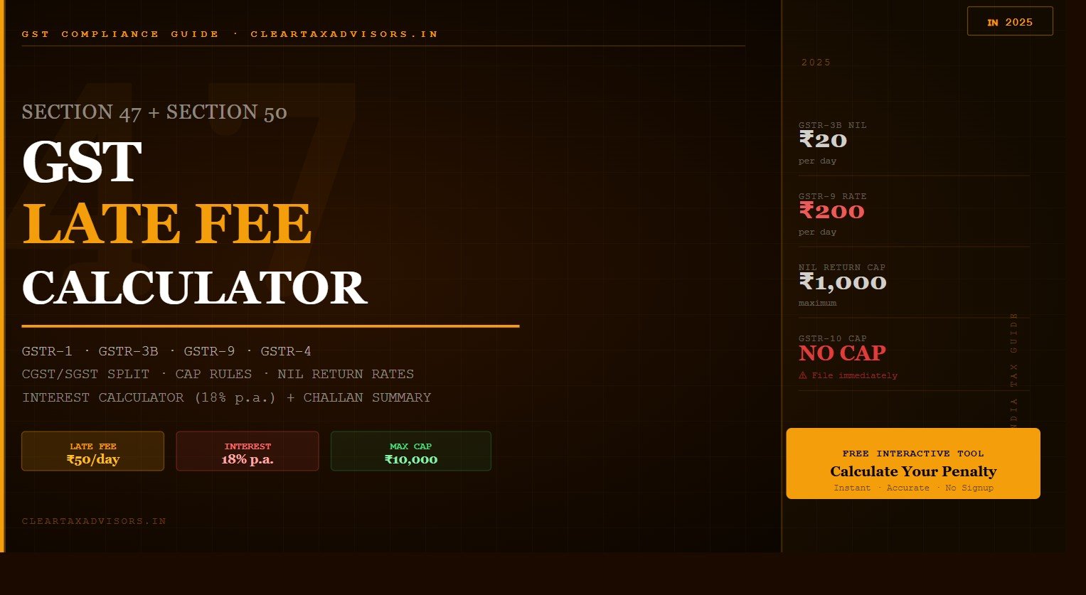 GST late fee calculator