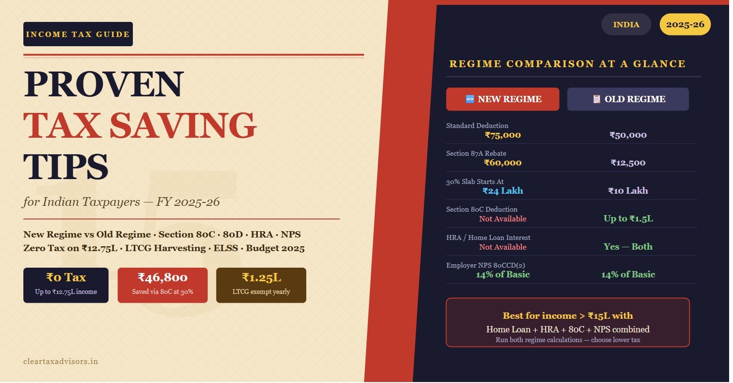 income tax saving tips India