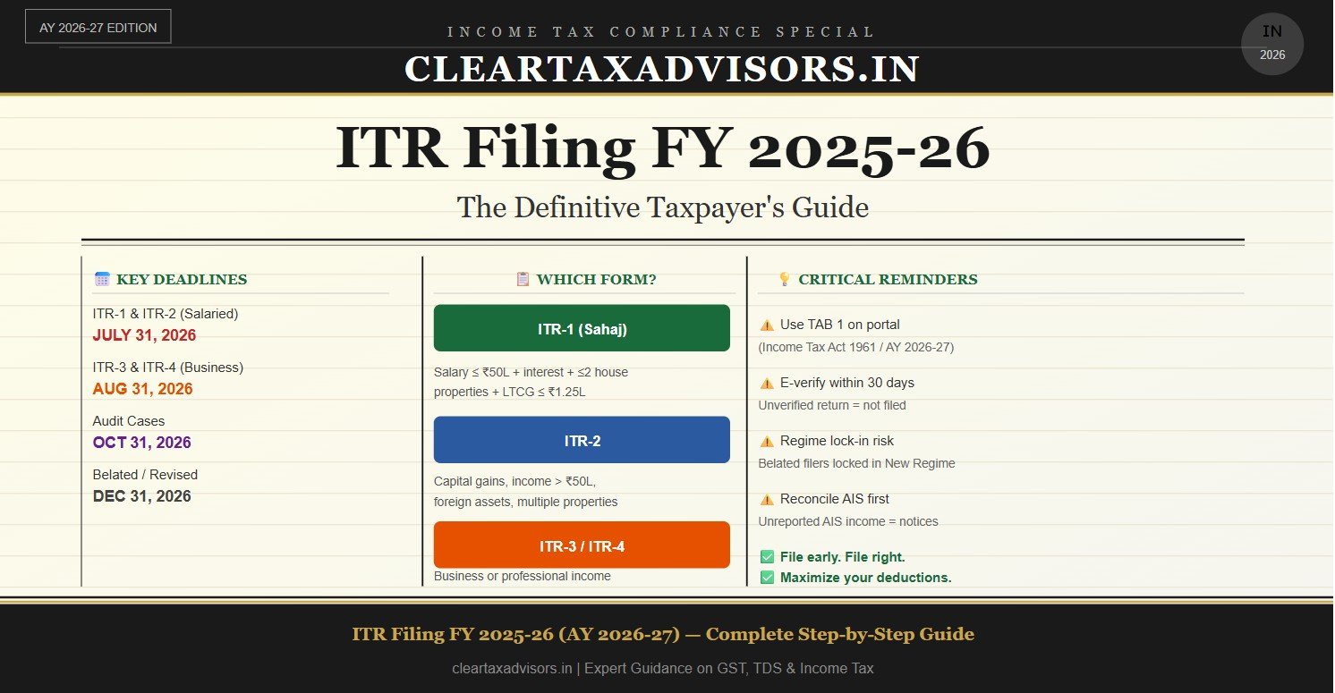 ITR filing FY 2025-26