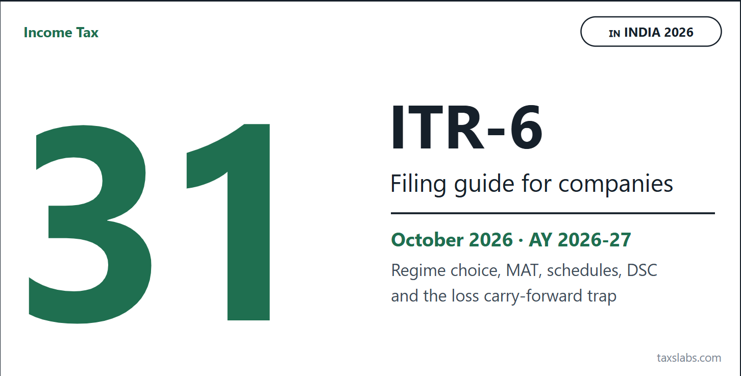 ITR-6 filing