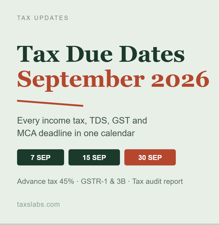 tax due dates September 2026